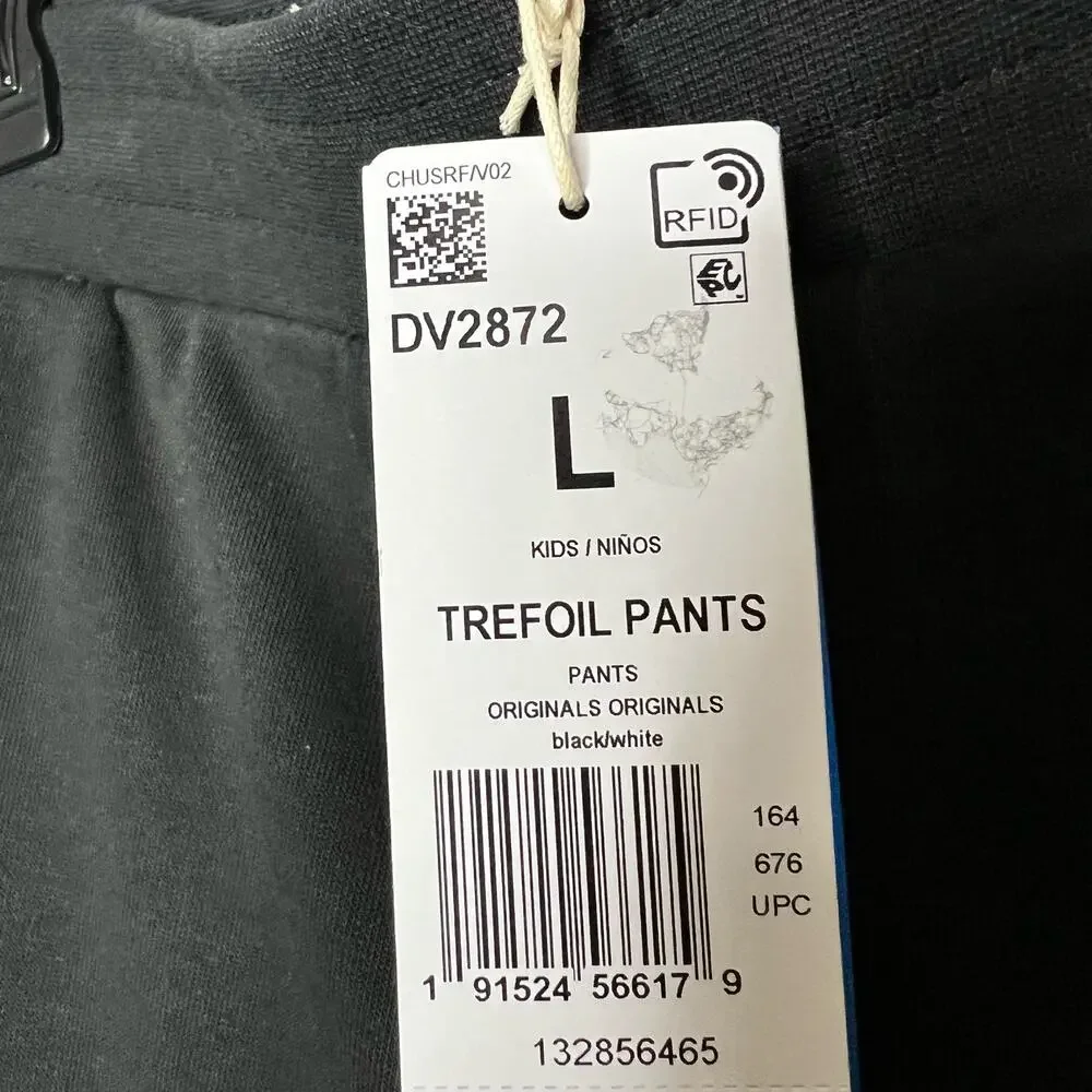 Adidas Trefoil Pants Large Kids Joggers Youth 3 Stripe Relaxed Fit Unisex New - Picture 12 of 13